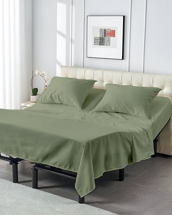SplitLuxe Giza 4-Piece Split Head Sheet Set – Tranquil Sage
