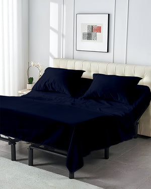 SplitLuxe Giza 4-Piece Split Head Sheet Set – Midnight Navy Blue