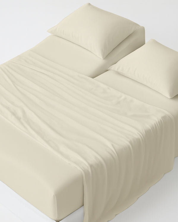 Softline Split Ultra-Soft 5-Piece Cotton Split Beds Sheet Set - Ivory