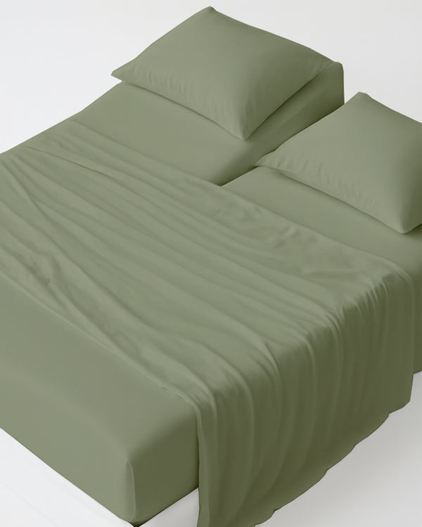 Softline Split Ultra-Soft 5-Piece Cotton Split Beds Sheet Set - Sage