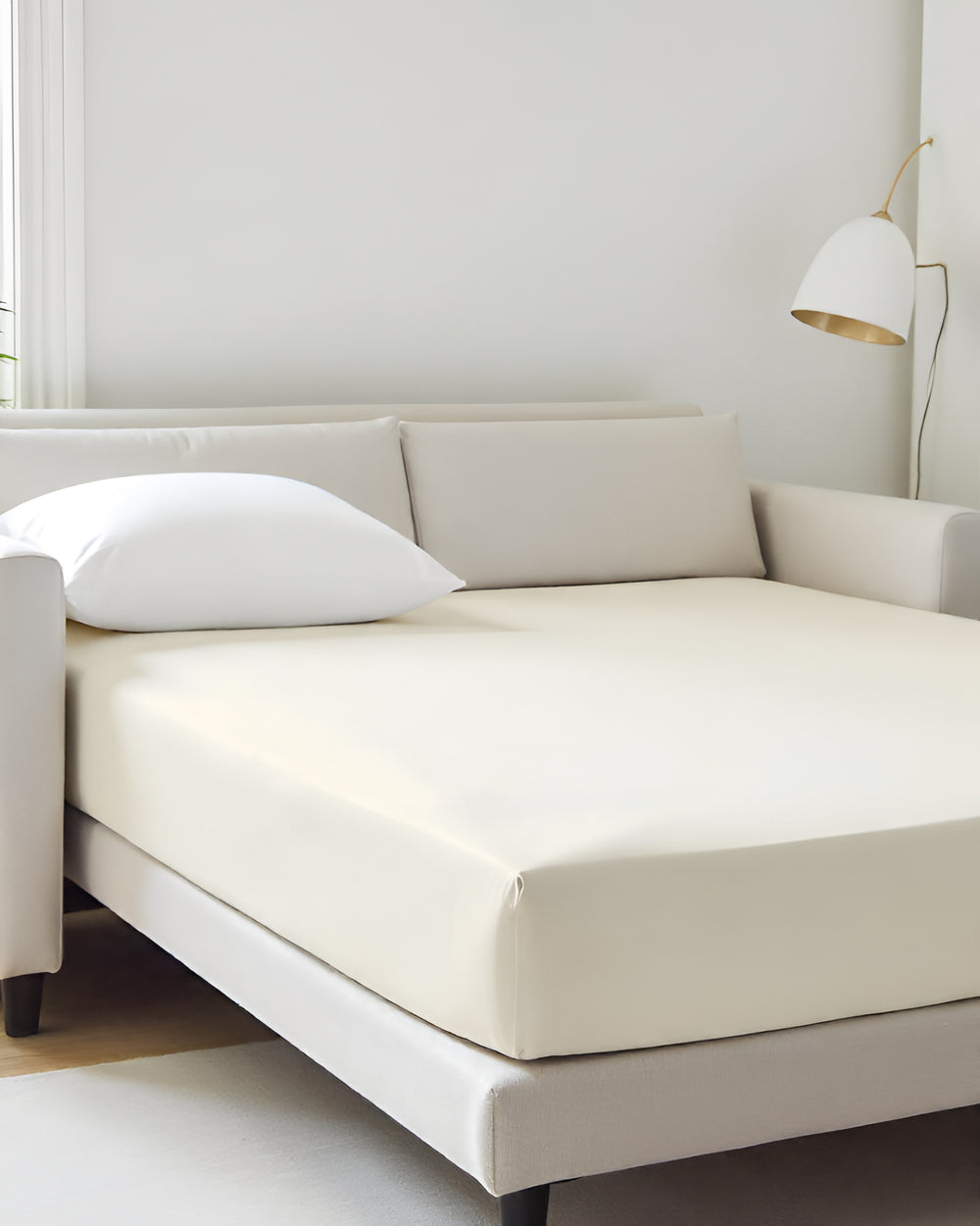 ComfortFold - Microfiber Sleeper Sofa 1 Piece Fitted Sheet- Ivory