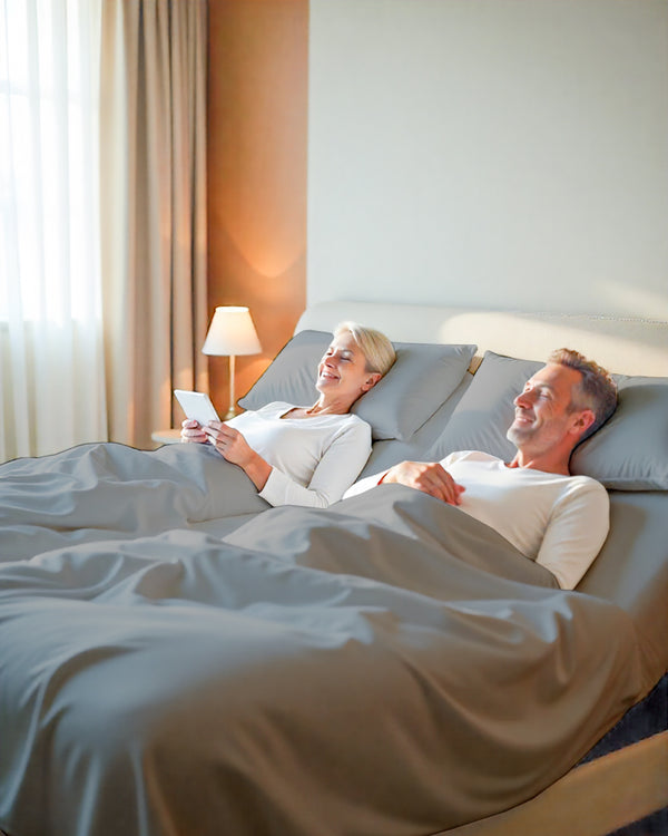 Softline Split Ultra-Soft 5-Piece Cotton Split Beds Sheet Set - Light Gray