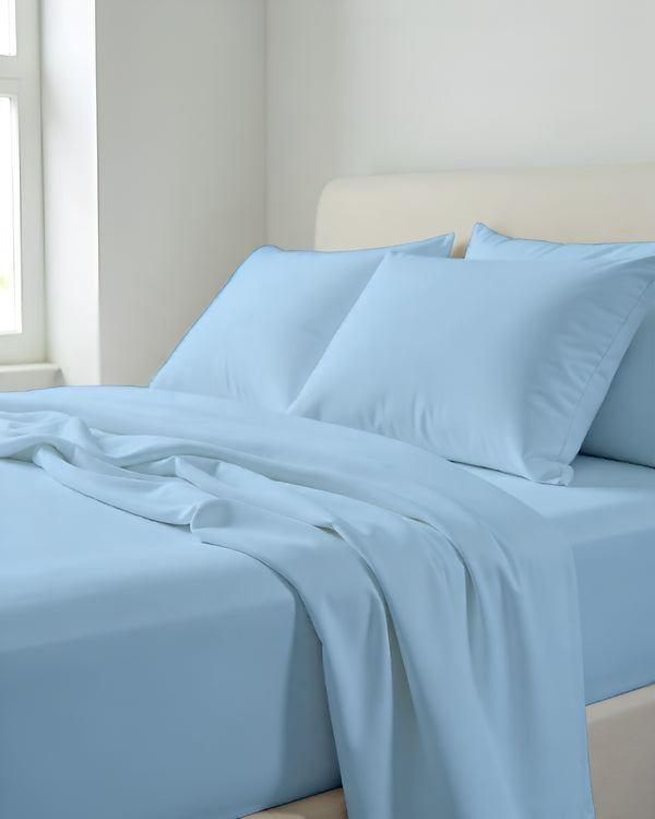 Comfort Kit Microfiber 4 Piece Bed Sheet Set – Light Blue