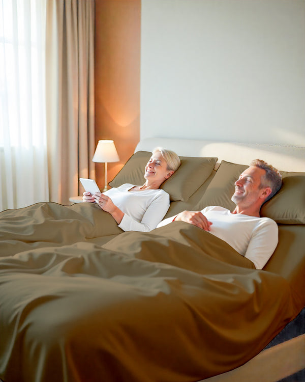 Softline Split Ultra-Soft 5-Piece Cotton Split Beds Sheet Set - Taupe