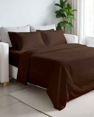 Exclusive 4 Piece Sleeper Sofa Combo- Chocolate