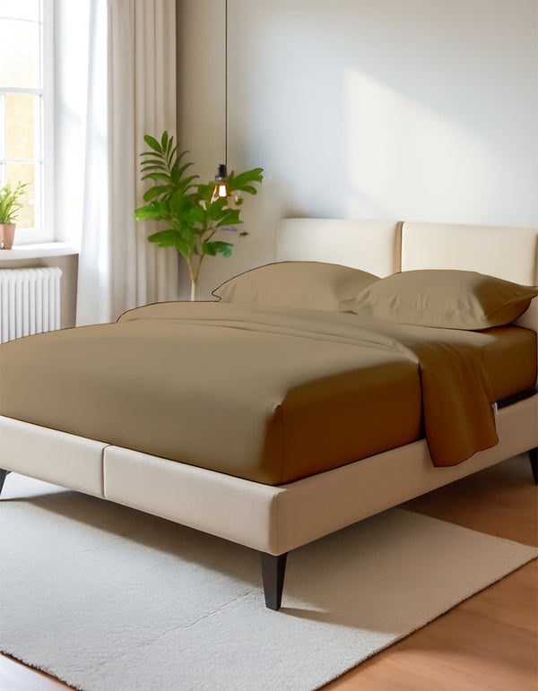 EliteFlex - 7 Piece Cotton Split Sheet Set for Adjustable Beds - Taupe