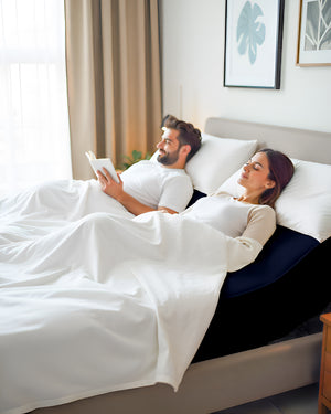 SleepSync Giza 1 Piece Split Head Fitted Sheet – Haven Navy Blue