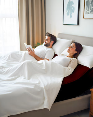 SleepSync Giza 1 Piece Split Head Fitted Sheet – Luxe Burgundy