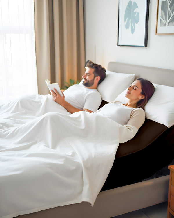 SleepSync Giza 1 Piece Split Head Fitted Sheet – Comfort Chocolate