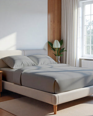 Giza Elegance 6-Piece Sheet Set - Light Gray
