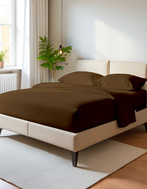 EliteFlex - 7 Piece Cotton Split Sheet Set for Adjustable Beds - Chocolate
