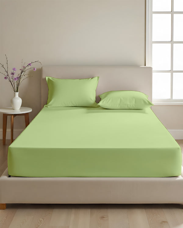SleepNest 3 Piece Brushed Microfiber Fitted Sheet Set-Sage