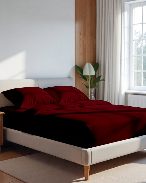 Giza Elegance 6-Piece Sheet Set - Burgundy