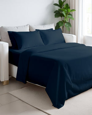 Exclusive 4 Piece Sleeper Sofa Combo- Navy Blue