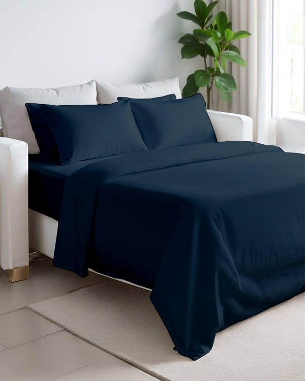 Exclusive 4 Piece Sleeper Sofa Combo- Navy Blue