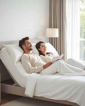 SleepEase Split Head 4 Piece Sheet Set- White