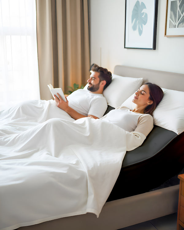 SleepSync Giza 1 Piece Split Head Fitted Sheet – Drift Dark Gray