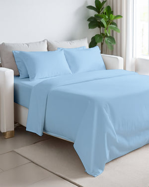 Exclusive 4 Piece Sleeper Sofa Combo- Light Blue