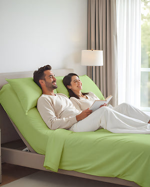 SleepEase Split Head 4 Piece Sheet Set- Sage