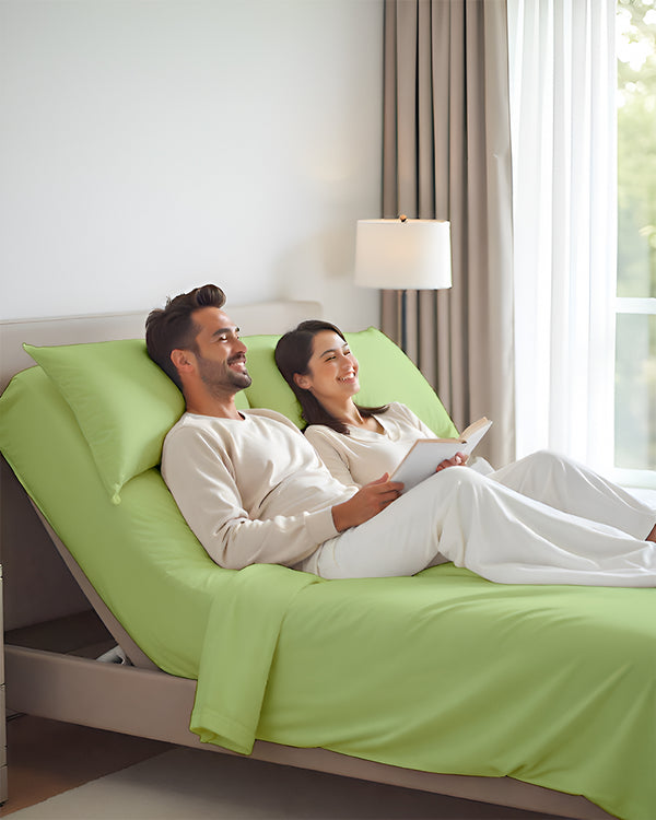 SleepEase Split Head 4 Piece Sheet Set- Sage