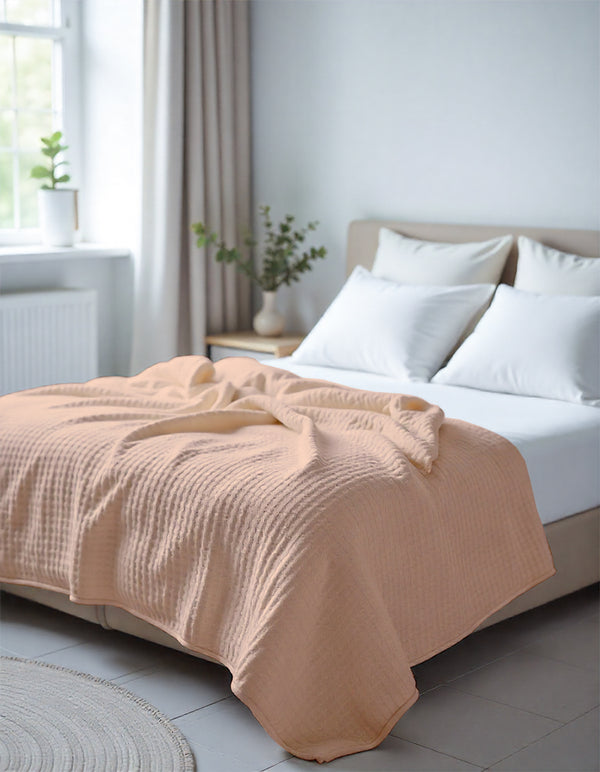 Havenweave Microfiber 1 Piece Waffle Coverlet - Light Sand-Bed Layers-Shreem Linen-Slumber Sphere