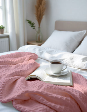 Havenweave Tencel 1 Piece Waffle Coverlet - Rose Pink-Bed Layers-Cottington Lane-Slumber Sphere