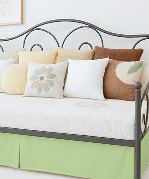 Luxe Pleated Microfiber 1 Piece Daybed Skirt- Sage-Bed Skirts-Shreem Linen-Slumber Sphere
