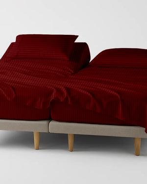 Softline Split Ultra-Soft 5-Piece Cotton Split Beds Sheet Set - Burgundy