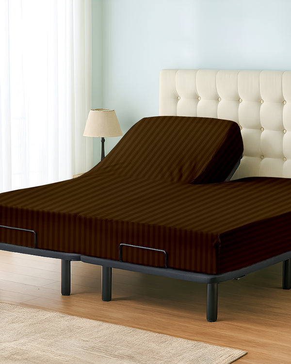 Cloudsplit 1 Piece Fitted Sheet with Top Split for Adjustable Beds - Chocolate