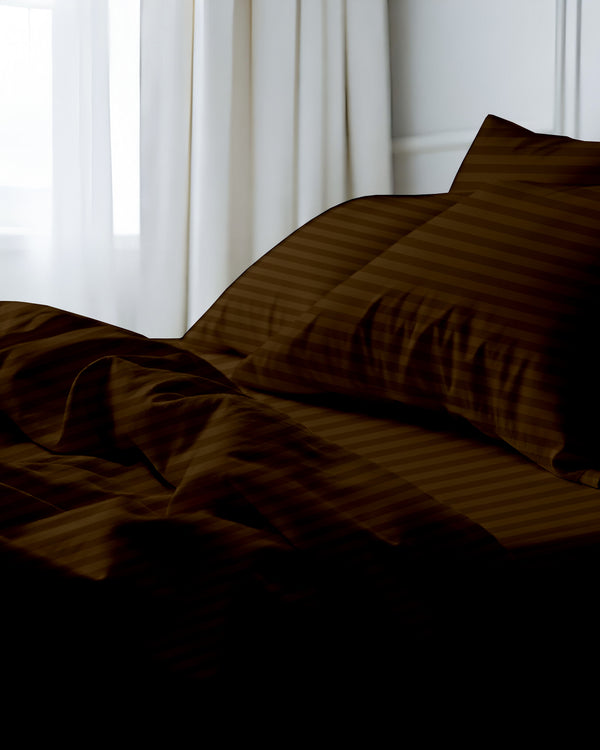 Royal Dreams, Extra Deep 4 Piece Cotton Sheet Set- Chocolate