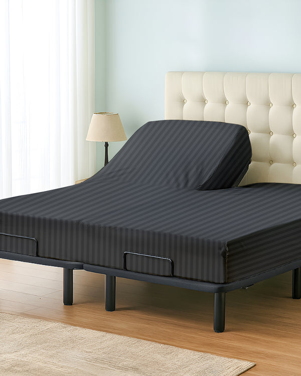 Cloudsplit 1 Piece Fitted Sheet with Top Split for Adjustable Beds - Dark Gray