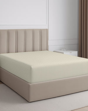 Seven Star 1 Piece Cotton Fitted Sheet- Ivory