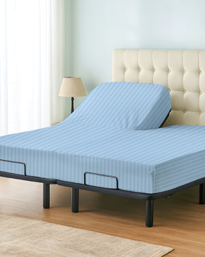 Cloudsplit 1 Piece Fitted Sheet with Top Split for Adjustable Beds - Light Blue