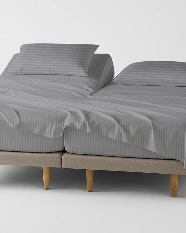 Softline Split Ultra-Soft 5-Piece Cotton Split Beds Sheet Set - Light Gray