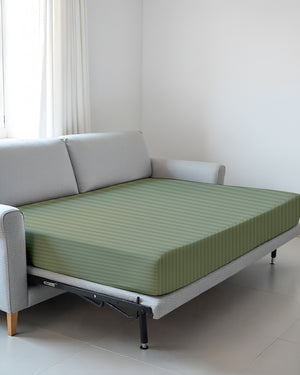 SmartSleep 1 Piece Deep Pocket Cotton Fitted Sheet for Convertible Sofa Beds - Sage