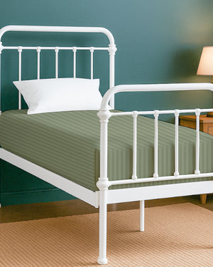 SoftHaven 1 Piece Cotton Cot Fitted Bed Sheet - Sage