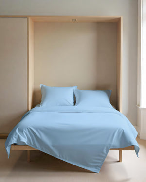 FoldEase Murphy Bed 4 Piece Sheet Set- Light Blue