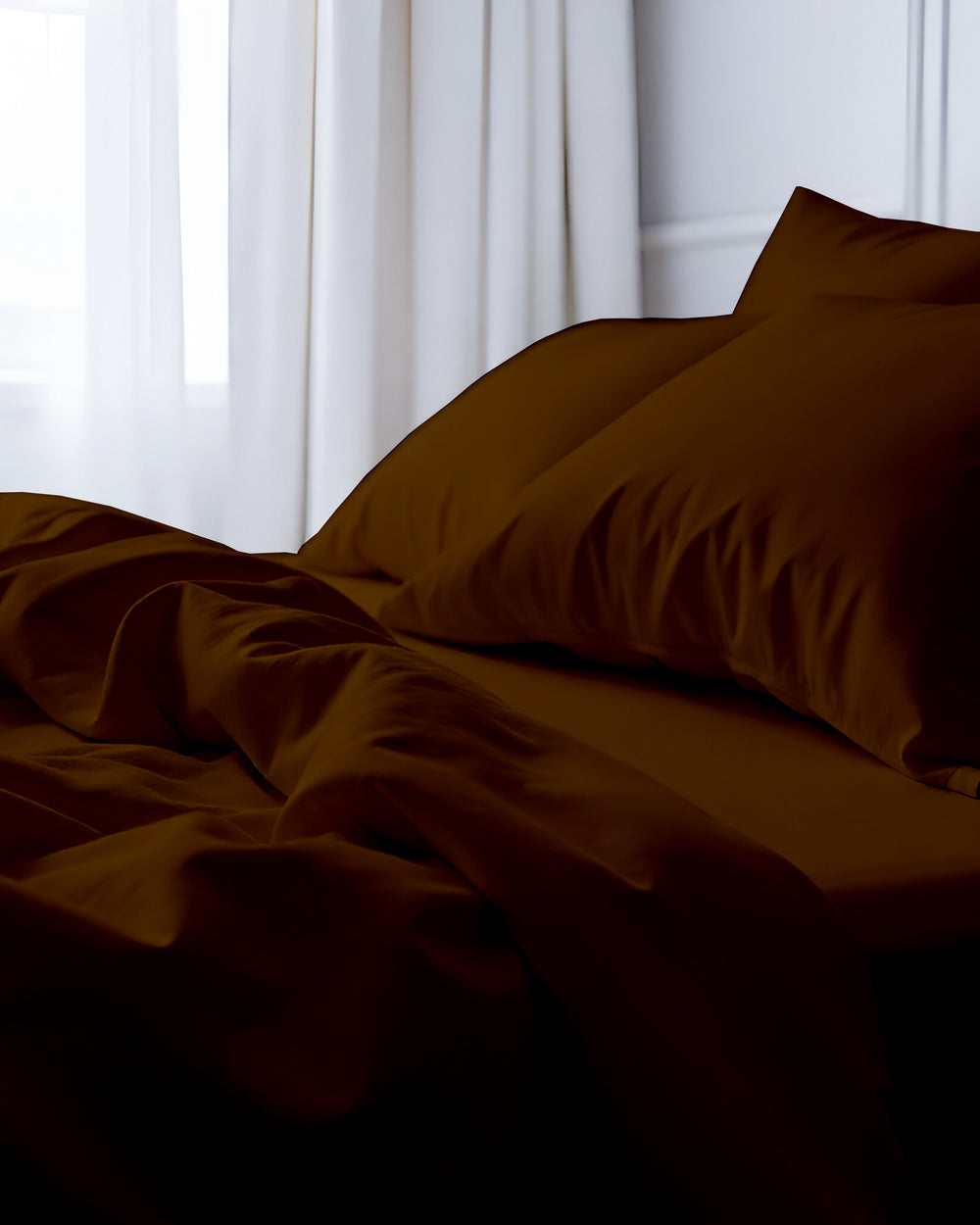 Royal Dreams, Extra Deep 4 Piece Cotton Sheet Set- Chocolate