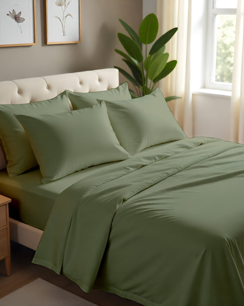 Imperial Touch Exquisite 6 Piece Cotton Sheet Set- Sage