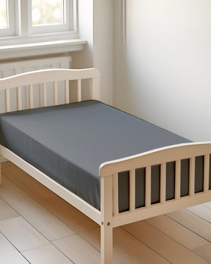 Ultra-fine Microfiber 1 Piece Storm Night Cot Fitted Sheet – Dark Grey
