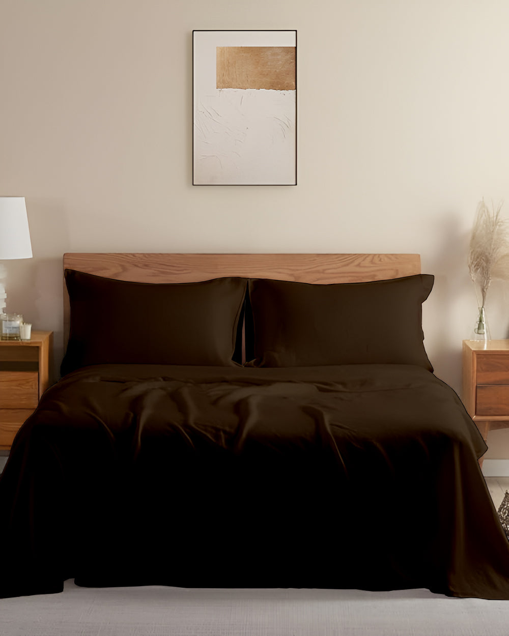 Crescendo Giza Cotton 4 Piece Sheet Set - Chocolate