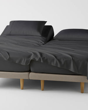 Softline Split Ultra-Soft 5-Piece Cotton Split Beds Sheet Set - Dark Gray