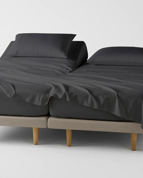 Softline Split Ultra-Soft 5-Piece Cotton Split Beds Sheet Set - Dark Gray
