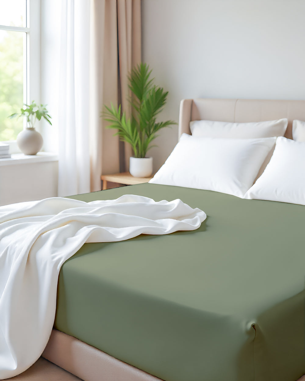 Giza Grace – Classic 1 Piece Fitted Sheet- Sage