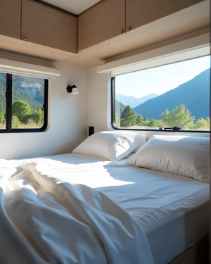Modern Haven RV Sheet Set – Soft Microfiber, 4-Piece Luxury Collection - White-Custom Beds-Shreem Linen-Slumber Sphere