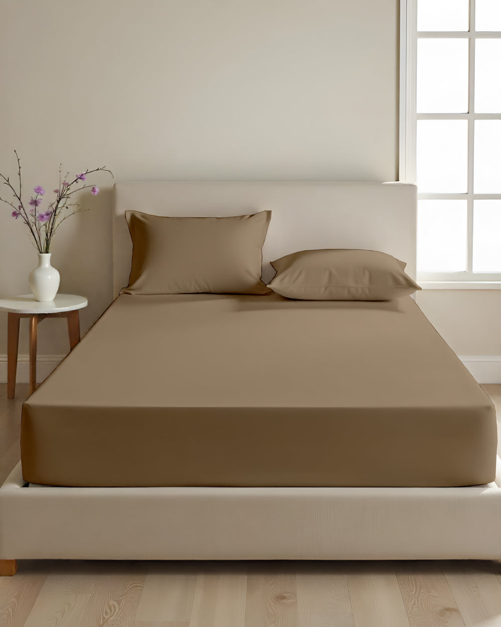 CalmFloats 4 Piece Waterbed Sheet Set- Taupe