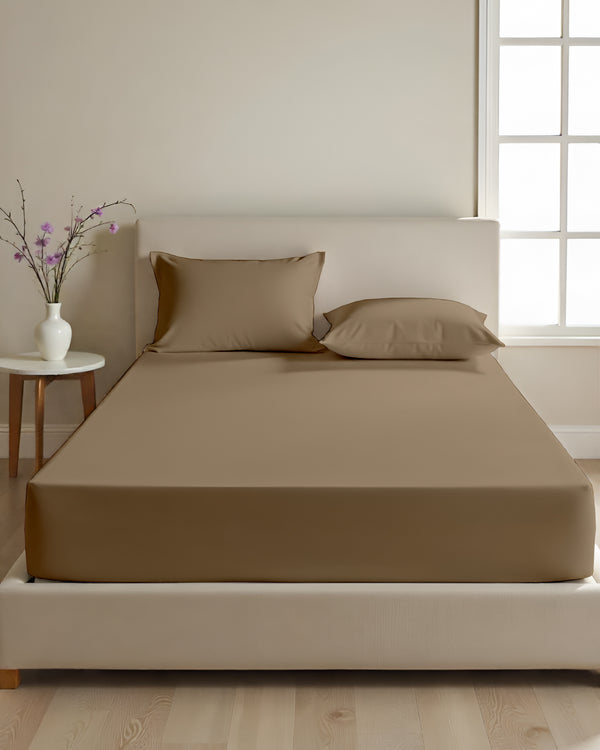 CalmFloats 4 Piece Waterbed Sheet Set- Taupe