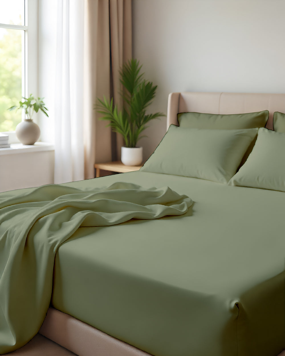 Giza Grace – Classic 1 Piece Fitted Sheet- Sage