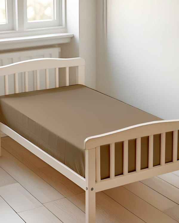 Ultra-fine Microfiber 1 Piece Desert Taupe Cot Fitted Sheet – Taupe