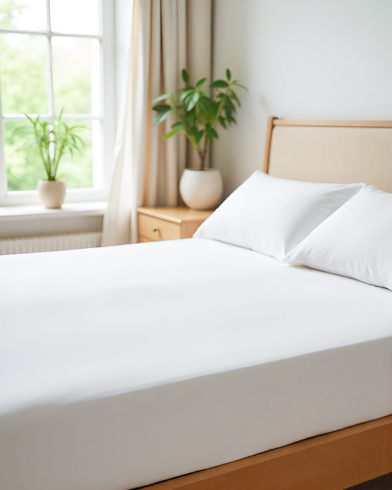 SleepNest 3 Piece Brushed Microfiber Fitted Sheet Set- White